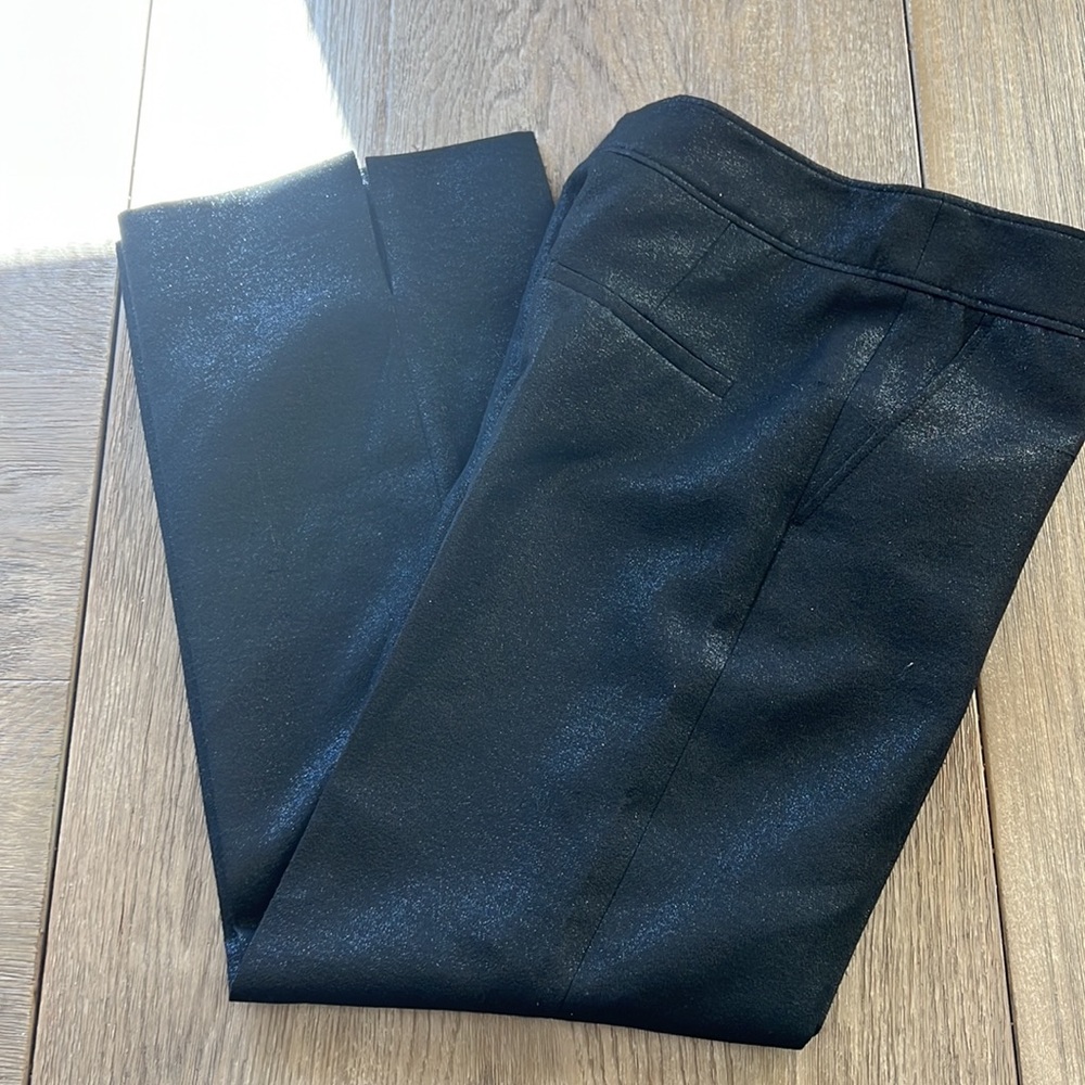 NWT AKRIS punto black shiny trousers Madison size 2